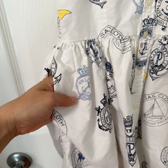Ralph Lauren Kids Dress - White and Navy - Picture 3 of 8